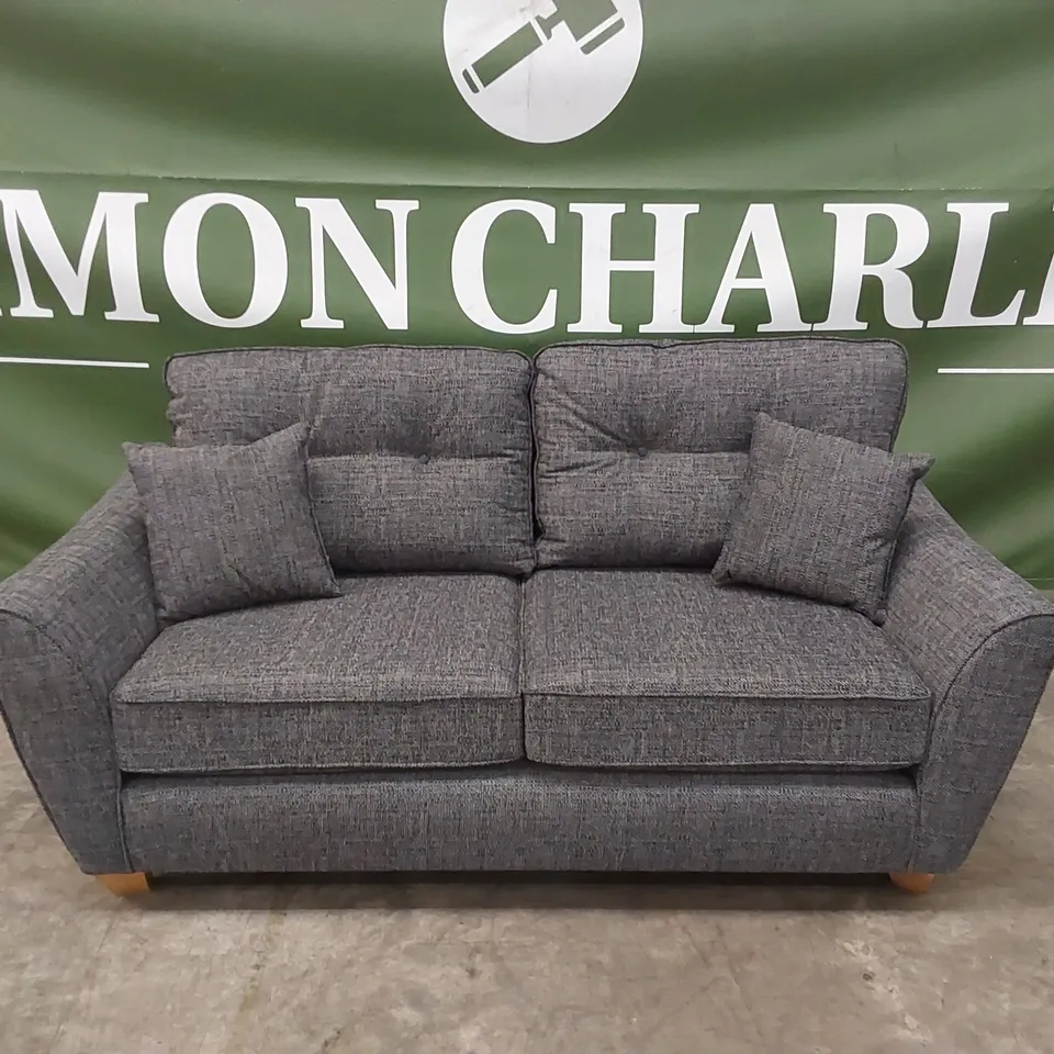 HALSTOW 2 SEATER FABRIC SOFA - CHARCOAL  RRP £899