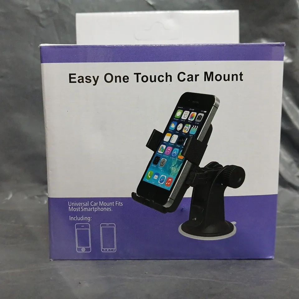 BOX OF APPROXIMATELY 100 EASY ONE TOUCH CAR MOUNTS - COLLECTION ONLY