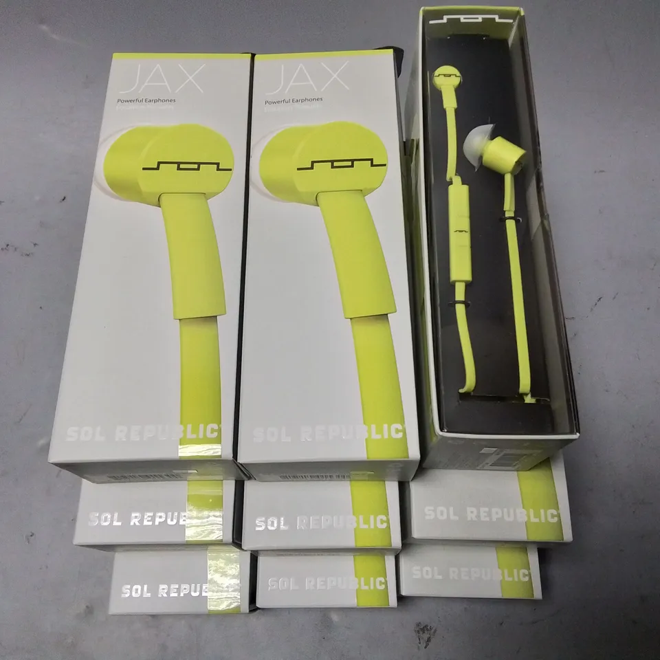 LOT OF 10 BRAND NEW BOXED SOL REPUBLIC EARPHONES