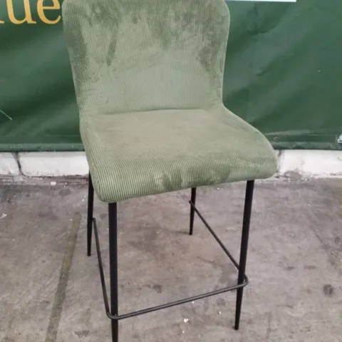 GREEN CORDUROY DINING CHAIR