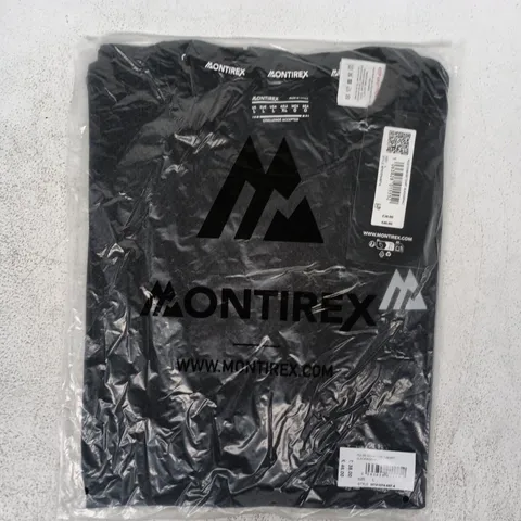 BAGGED MONTIREX PULSE SEAMLESS T-SHIRT IN BLACK/ASPHALT SIZE LARGE