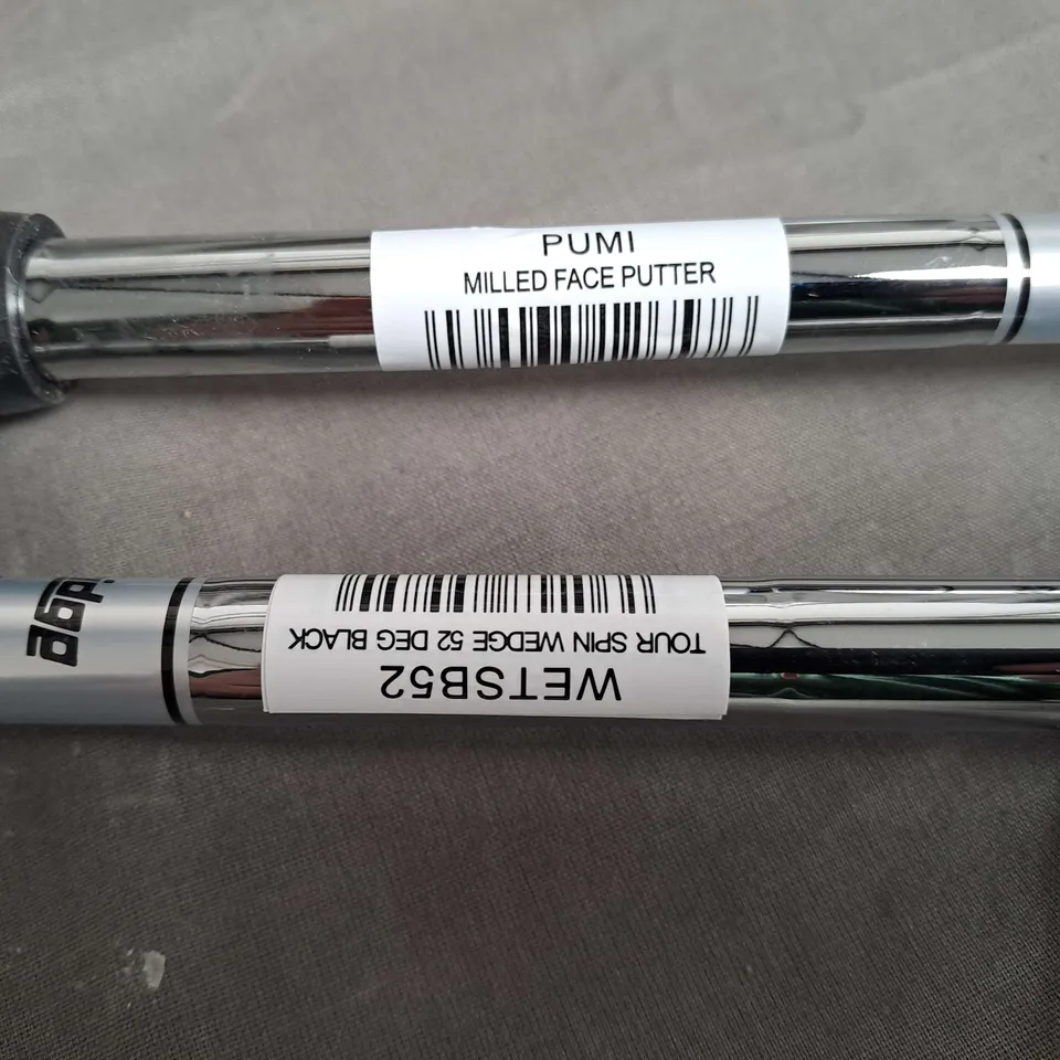 LOT OF 2 LONGLINE GOLF CLUBS INCLUDES TOUR SPIN WEDGE52 AND PUTTER