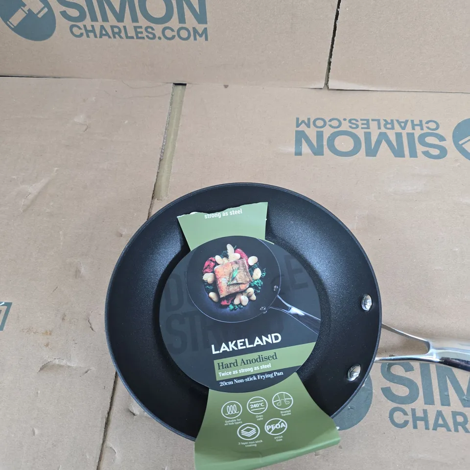 LAKELAND 20CM HARD ANODISED NON-STICK FRYING PAN