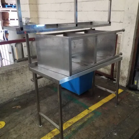 3 ASSORTED STAINLESS STEEL TABLES
