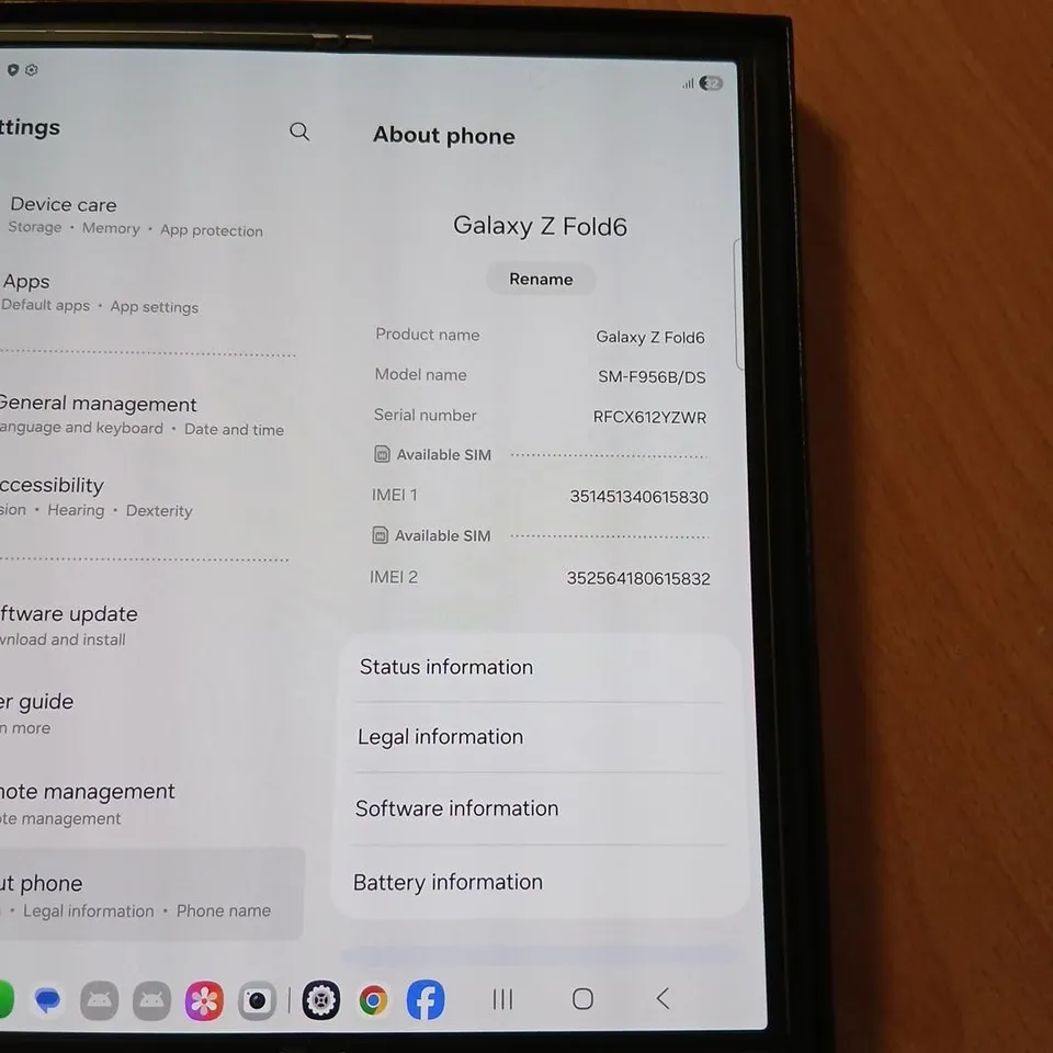 SAMSUNG GALAXY Z FOLD6 SMARTPHONE – BOXED