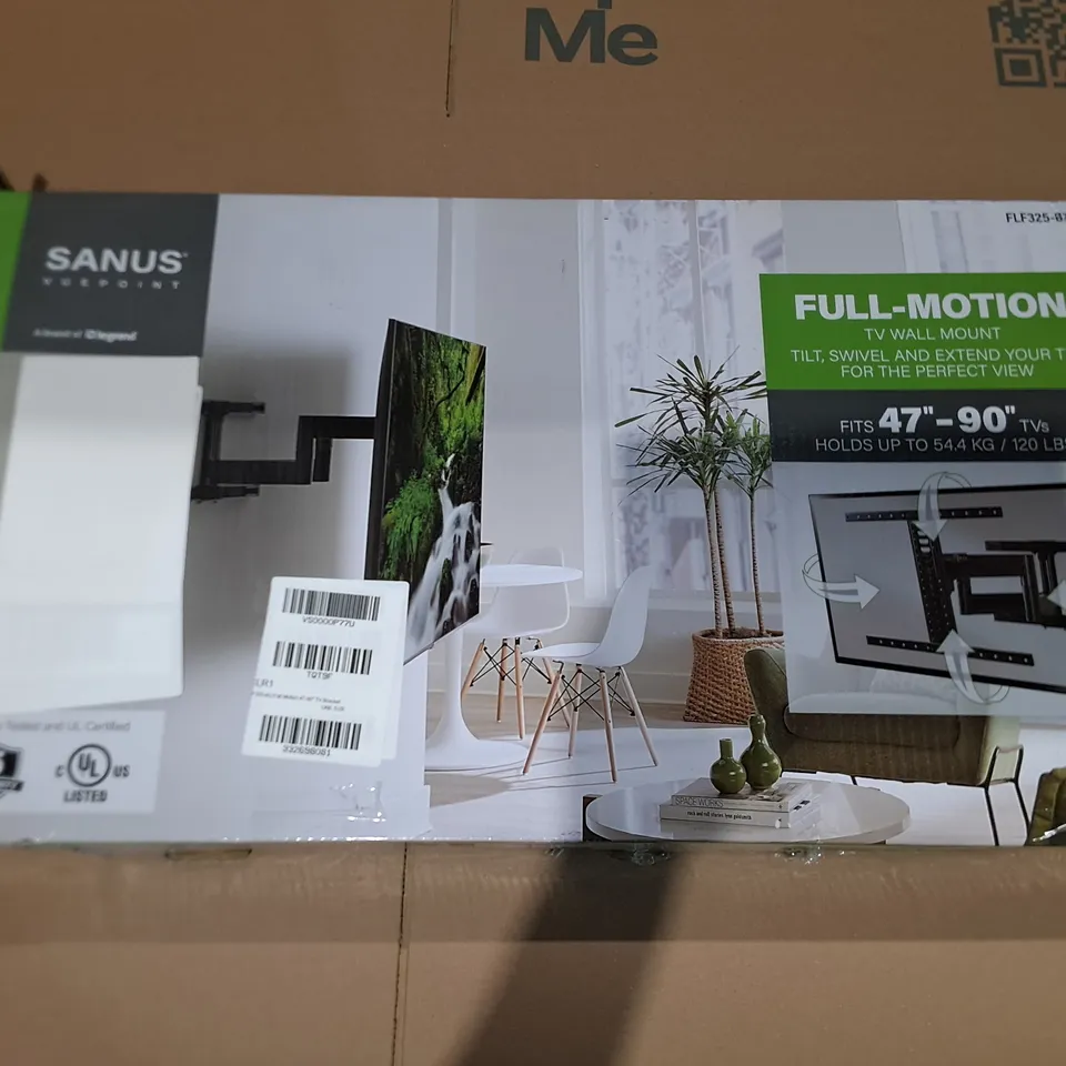 BOXED SANUS FLF325-B2 FULL MOTION 47-90" TV BRACKET - COLLECTION ONLY  RRP £129.99