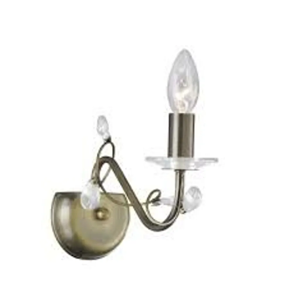 BOXED 1- LIGHT SATIN SILVER CANDLE WALL LIGHT (1 BOX)