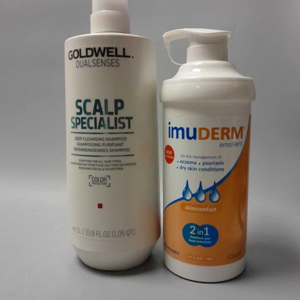 GOLDWELL DEEP CLEANSING SHAMPOO AND IMUDERM EMOLLIENT