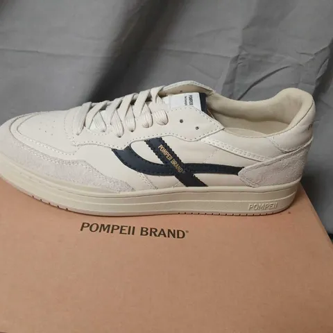 POMPEII BRAND ELAN PIPPA LEATHER SNEAKERS - WHITE, UK 9 (EU 43)