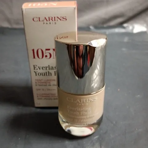 CLARINS PARIS EVERLASTING YOUTH FLUID FOUNDATION – 30ML BOXED SHADE 105N