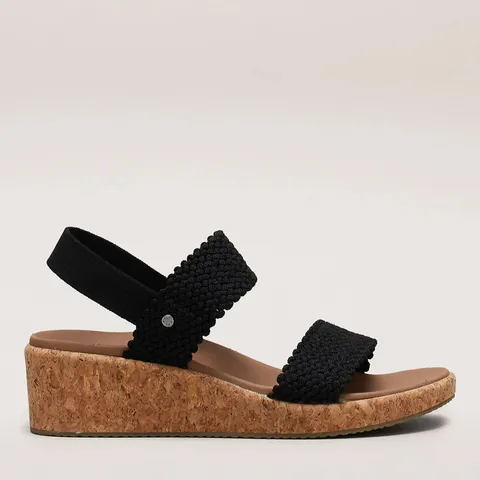 SKECHERS ARCH FIT BEVERLEY SANDALS BLACK SIZE 6