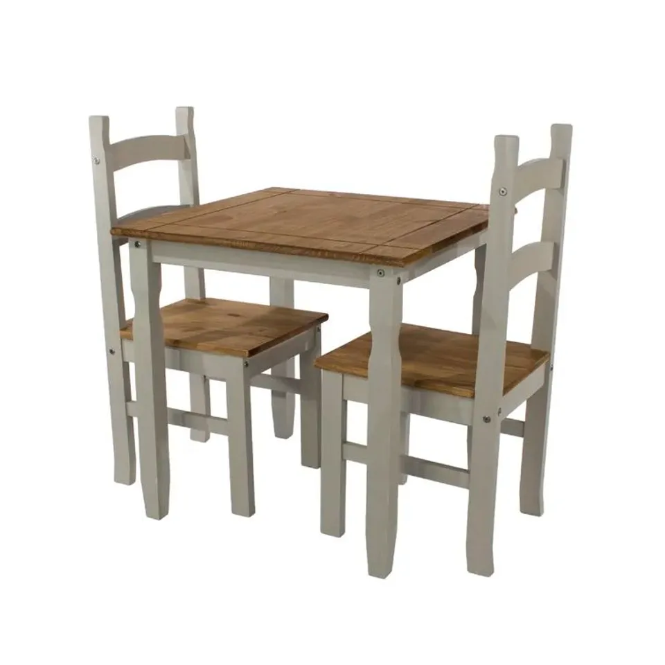 BOXED SHREWSBURY 2-PERSON PINE SOLID WOOD TABLE