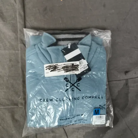 CREW CLOTHING COMPANY 1/2 ZIP IN LIGHT BLUE SIZE MEDIUM