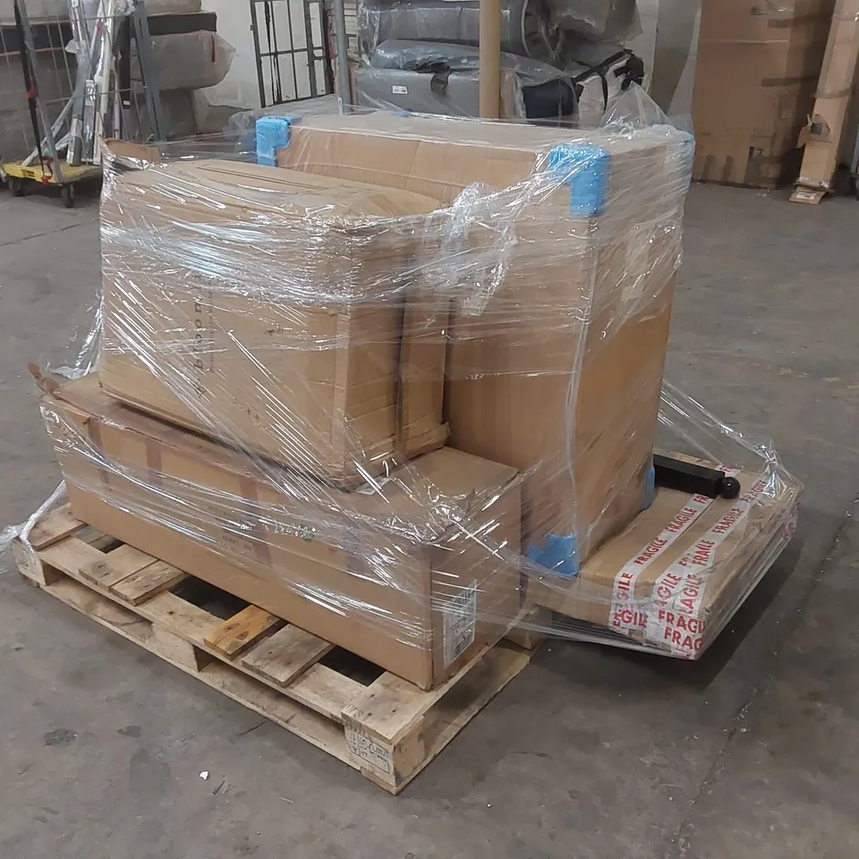PALLET OF ASSORTED CONSUMER PRODUCTS/FURNITURE PARTS ECT