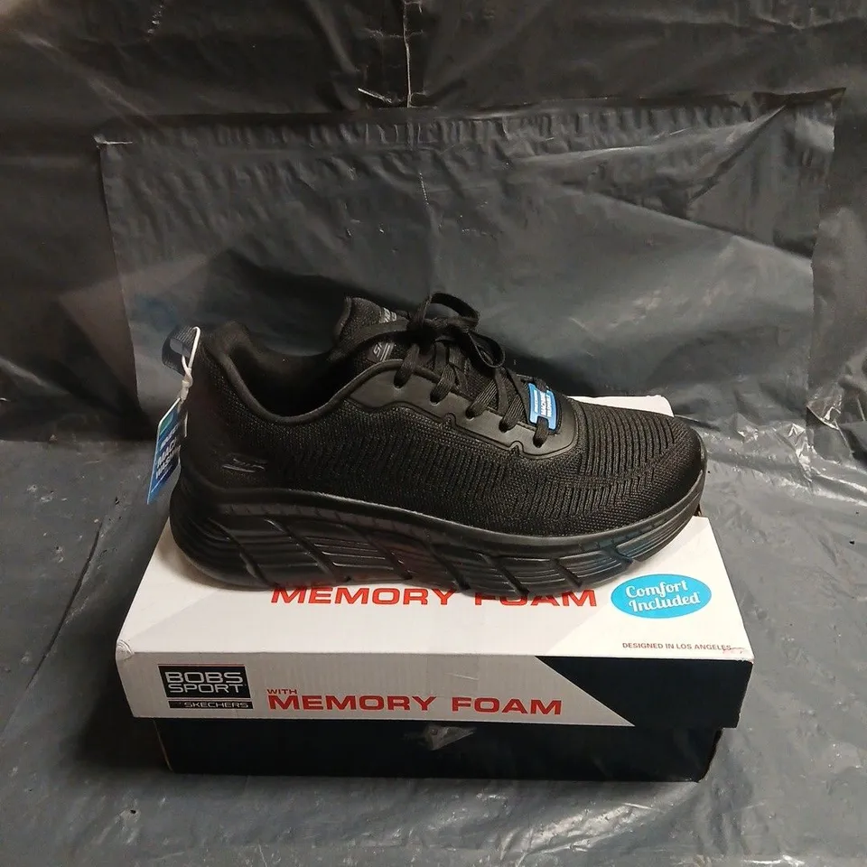 SKECHERS MEMORY FOAM TRAINERS – BLACK, MEN'S SHOES UK 6
