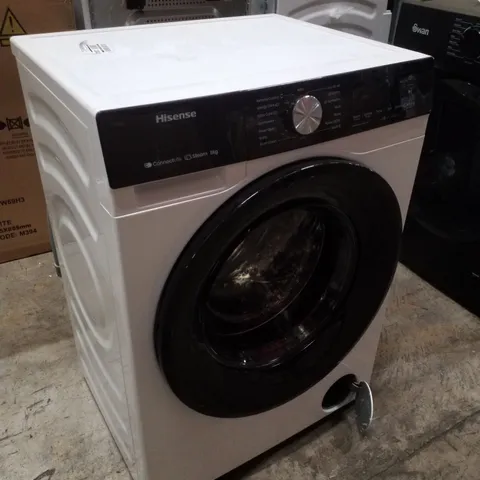 HISENSE 3S SERIES WF3S8043BW 8KG LOAD, 1400 SPIN STEAM WASHING MACHINE - WHITE - A RATED