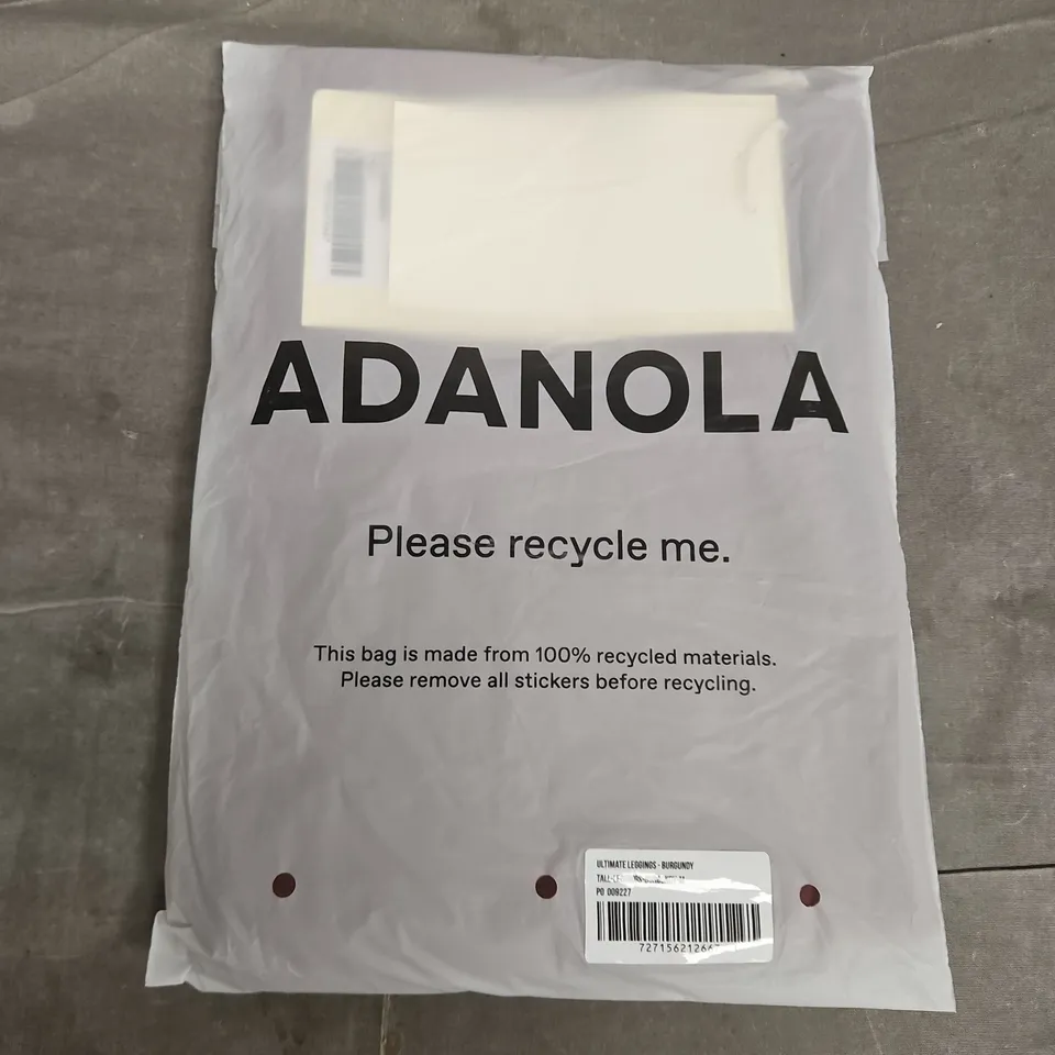 BAGGED ADANOLA ULTIMATE LEGGINGS IN BURGUNDY - MEDIUM