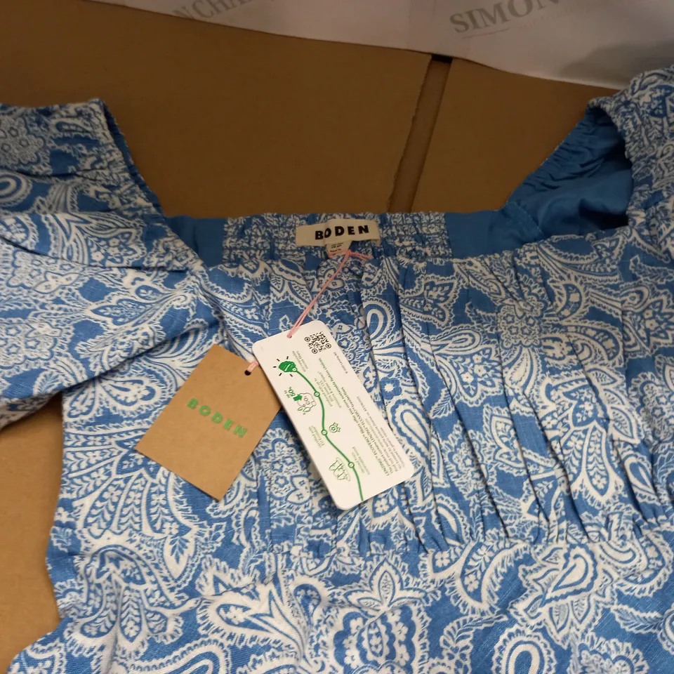 BODEN BLUE MAXI DRESS - UK 12 P