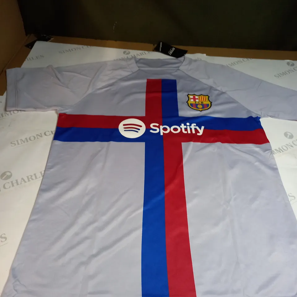 XL FC BARCALONA PURPLE FOOTBALL SHIRT 