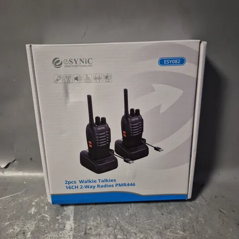 BOXED ESYNIC ESY082 WALKIE TALKIE SET