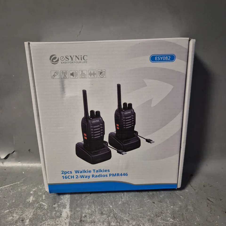 BOXED ESYNIC ESY082 WALKIE TALKIE SET 