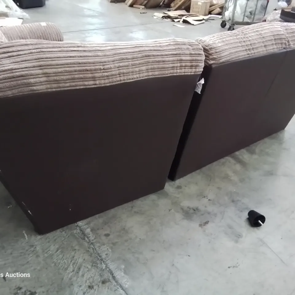 DESIGNER CORNER GROUP BROWN FAUX LEATHER & JUMBO CHORD