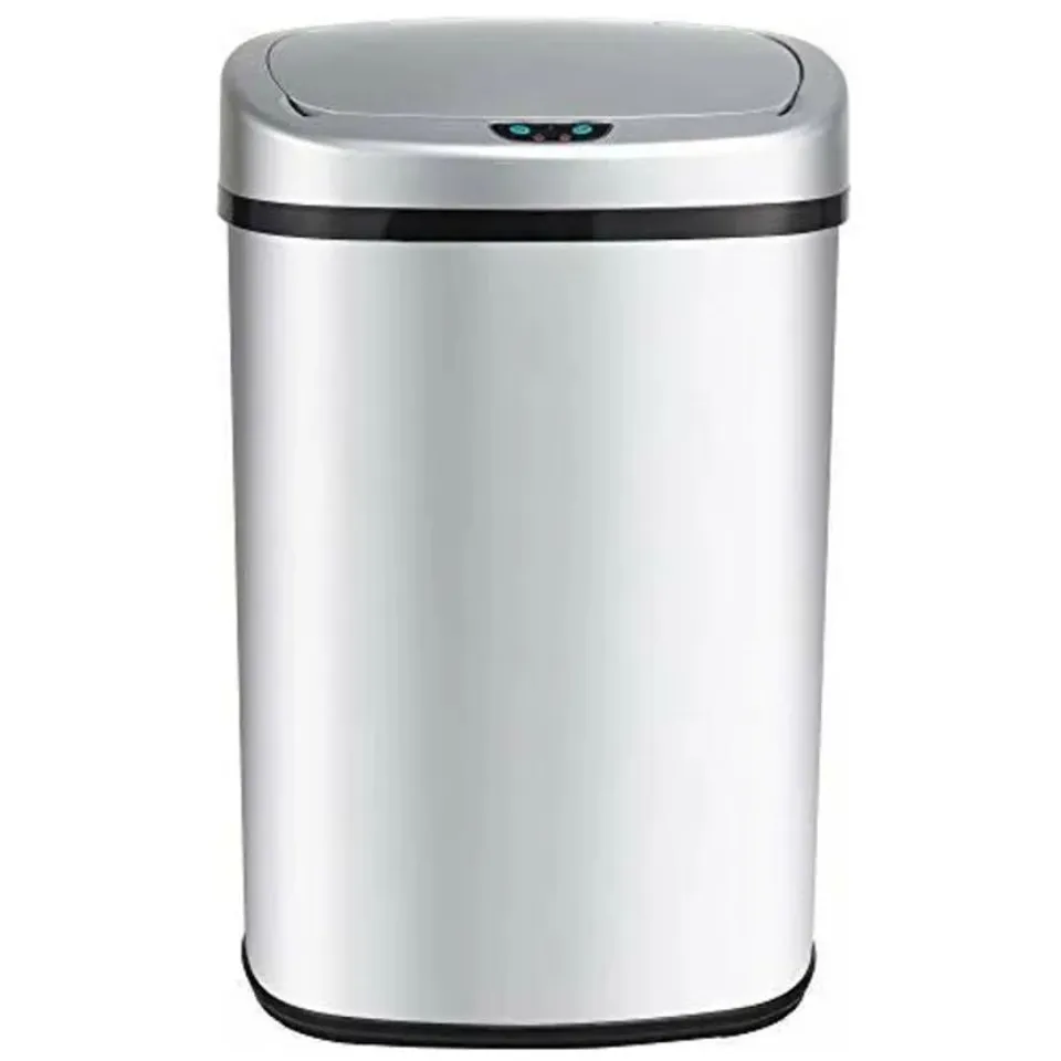 BOXED STAINLESS STEEL AUTOMATIC TOUCHLESS SENSOR BIN (58LROUND)