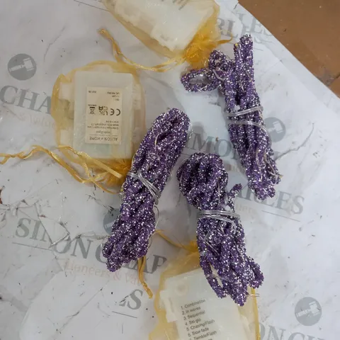 ALISO AT HOME/ ALISON CORK SET OF 3 2M PRE-LIT GLITTER ROPE LIGHT STRANDS