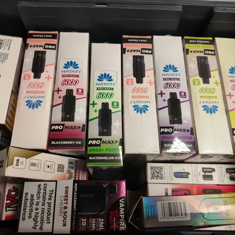 APPROXIMATELY 20 ASSORTED E-CIGARETTE PRODUCTS TO INCLUDE BRANDS SUCH AS HAYATI, CRYSTAL PRO, IVG, ETC - COLLECTION ONLY