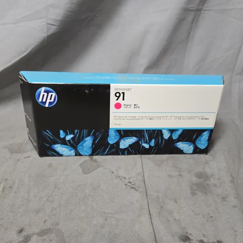 APPROXIMATELY 10 X HP DESIGNJET 91 MAGENTA INK CARTRIDGE – BOXED (775ML)