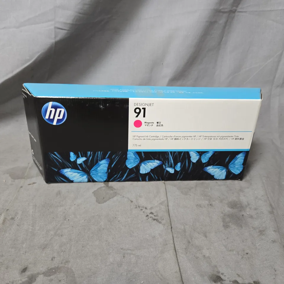 APPROXIMATELY 10 X HP DESIGNJET 91 MAGENTA INK CARTRIDGE – BOXED (775ML)