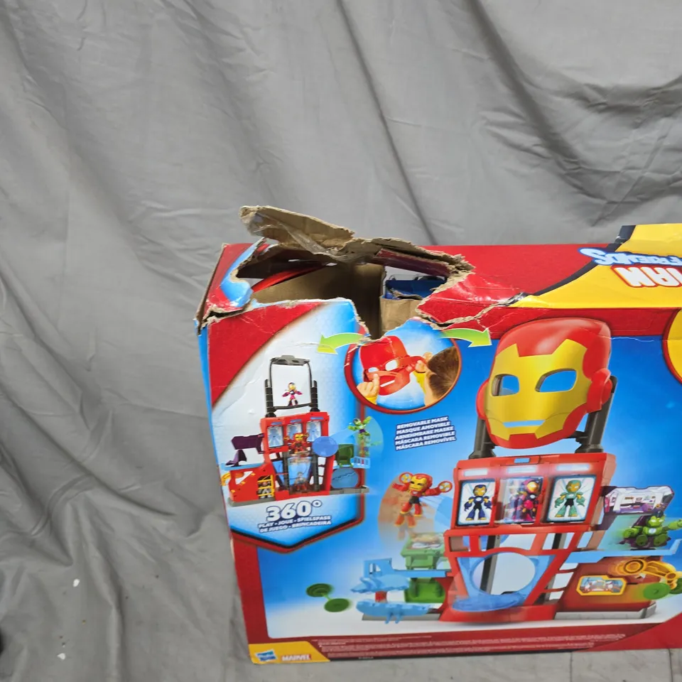 MARVEL IRON MAN - AWESOME FRIENDS PLAYSET BOXED (DAMAGED PACKAGING)