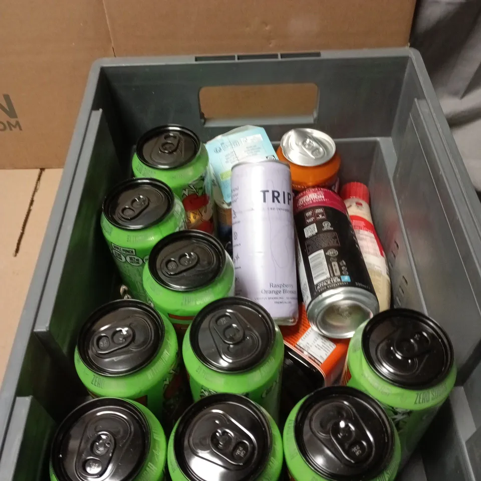 APPROXIMATELY 15 ASSORTED DRINK ITEMS INCLUDING FUROCITY ENERGY DRINK AND TRIP CBD INFUSED DRINK 