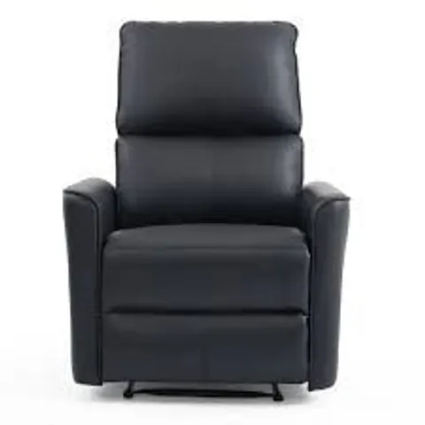 BOXED MADRID MANUAL AIR LEATHER RECLINER CHAIR - GREY (1 BOX)