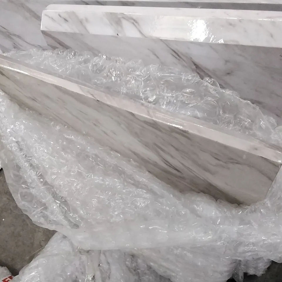 DESIGNER MARBLE EFFECT SHORT TABLE TOP MIDDLE SECTION RECTANGULAR 