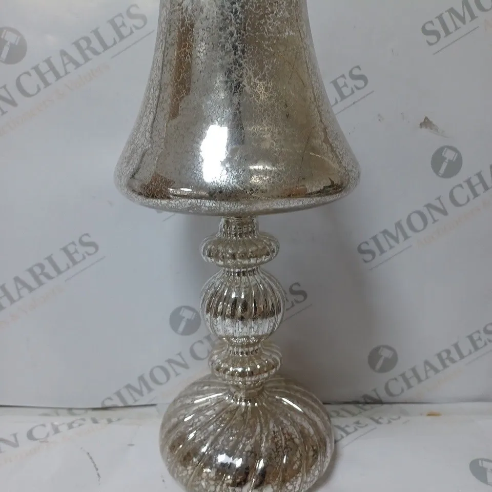 HOME REFLECTIONS PRE-LIT LED MERCURY GLASS LAMP SILVER