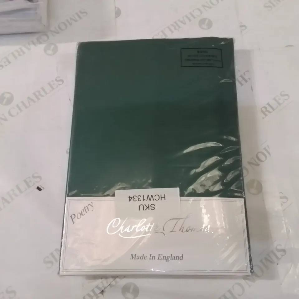 BAGGED CHARLOTTE THOMAS KINGSIZE GREEN DUVET COVER SET 
