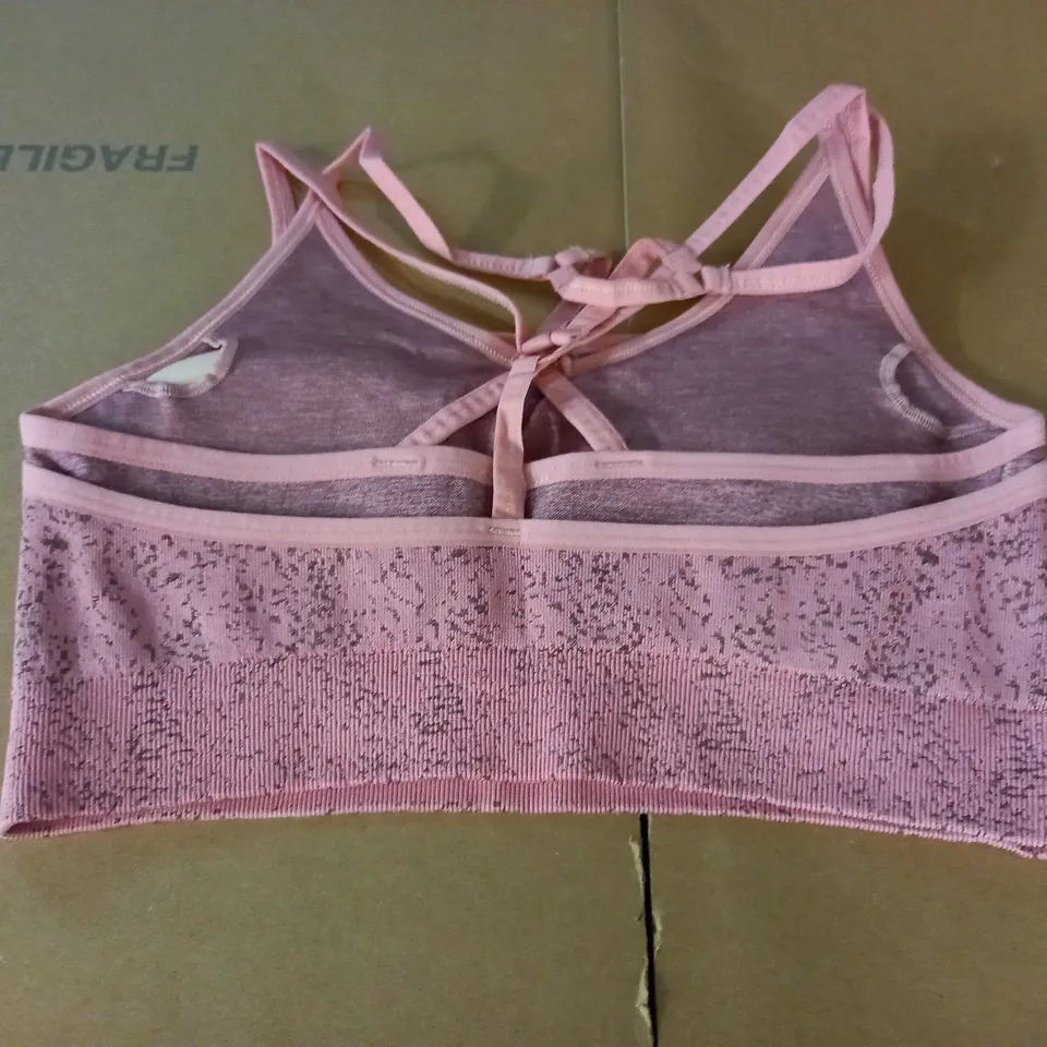 GYMSHARK PINK SPORTS BRA - M