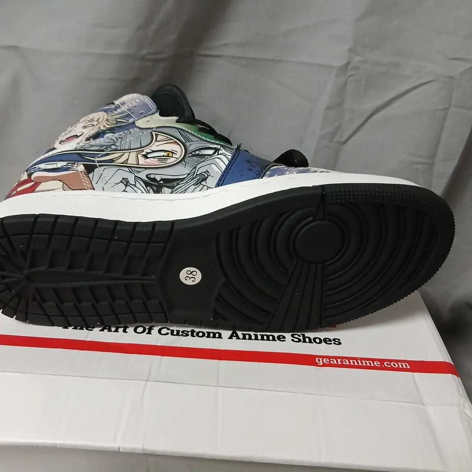 GEAR ANIME CUSTOM ANIME SHOES – HIGH-TOP SNEAKERS WITH WRAPAROUND PRINT, UK 5 (EU 38)