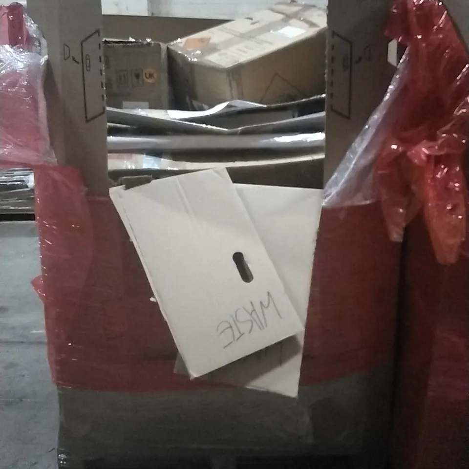 PALLET OF HOUSEHOLD ITEMS TO INCLUDE RATTAN BABY WALKER,VACUUM CLEANER, BABY FITNESS BLANKET, ACTIVITY PLAY GYM AND OTHER ASSORTED ITEMS...