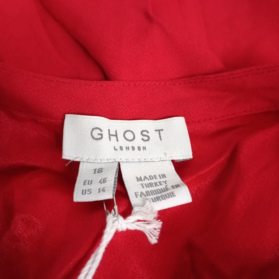 GHOST LONDON FREYA DRESS – RED - UK 18