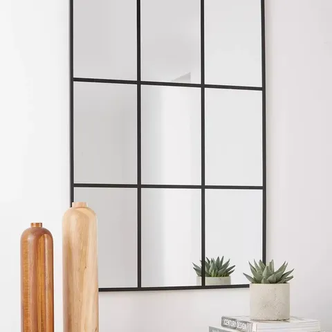 BOXED CINO WINDOW PANE MIRROR - BLACK - COLLECTION ONLY