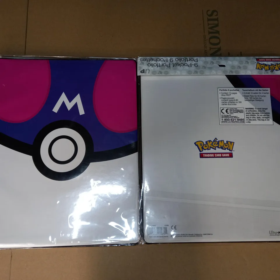  2 POKEMON TRADING CARD 9-POCKET PORTFOLIO'S