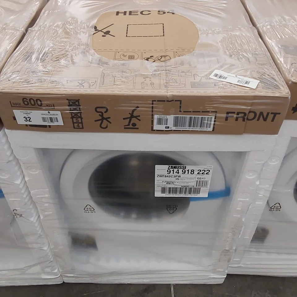 ZANUSSI ZWF842C3PW WASHING MACHINE, 8KG, 1400 SPIN, WHITE, C RATED