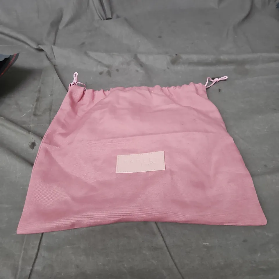 RADLEY LONDON BLACK LEATHER BAG WITH DOG TAG CHARM, WITH BAG