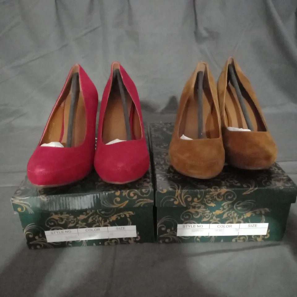 APPROXIMATELY 8 BOXED PAIRS OF CLARA'S HEELED SHOES IN VARIOUS SIZES TO INCLUDE SIZE 36EU 