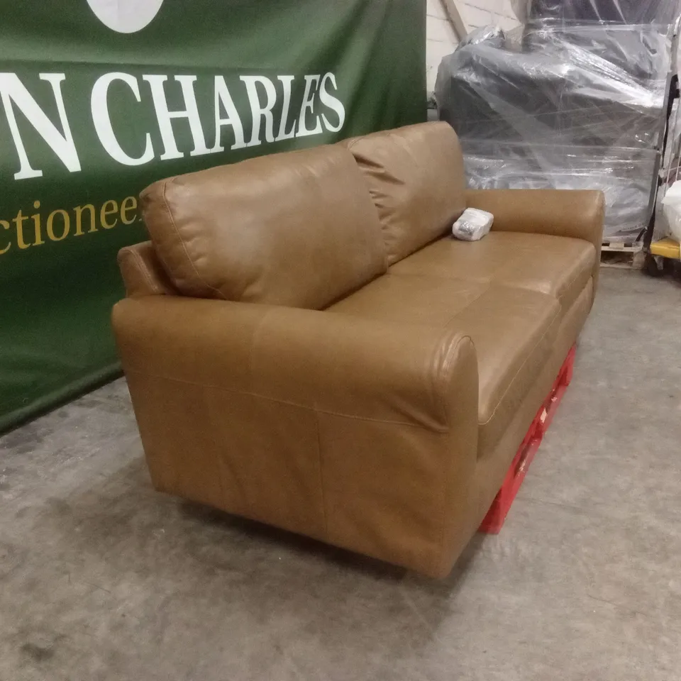 BAILEY 4 SEATER LEATHER SOFA - TAN RRP £949