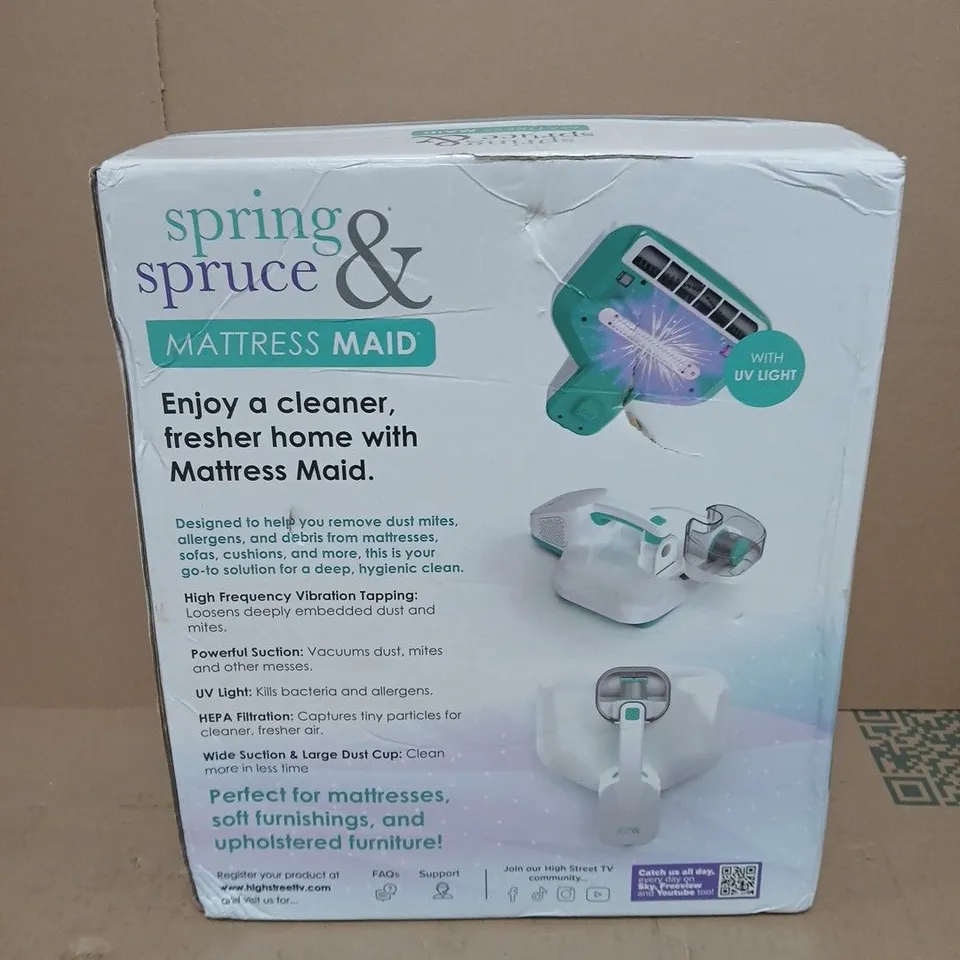 SPRING & SPRUCE MATTRESS MAID UV MATTRESS CLEANER – BOXED