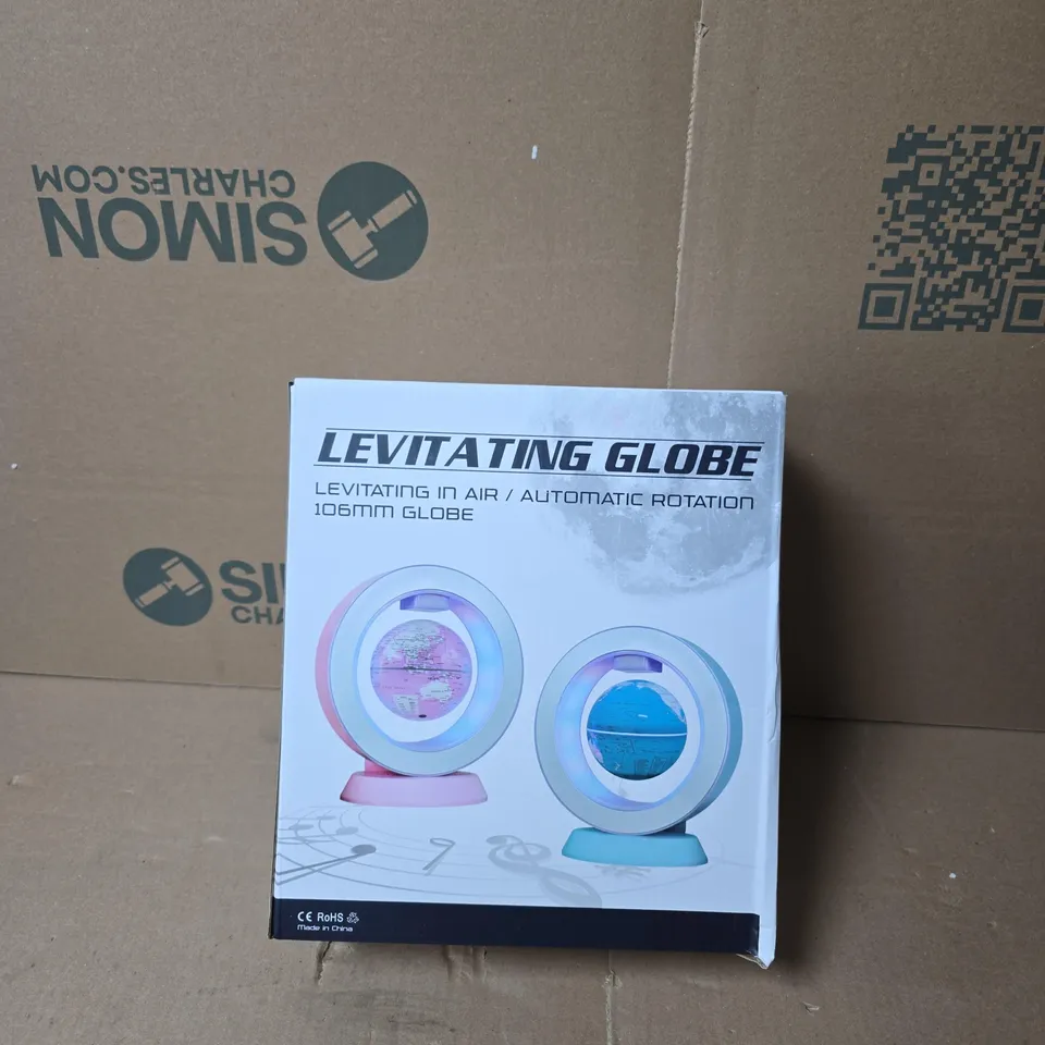 LEVITATING GLOBE LAMP – IN AIR WITH AUTOMATIC ROTATION, 106MM GLOBE (BOXED)