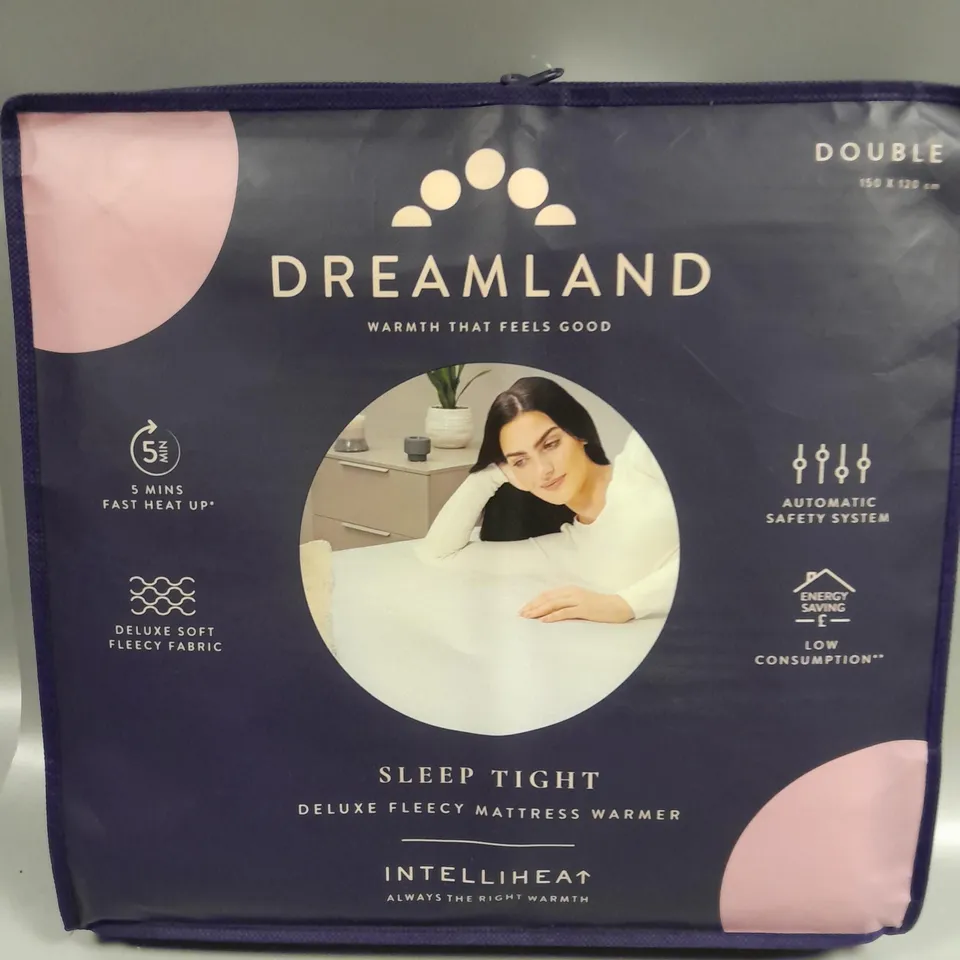 DREAMLAND DELUXE FLEECY MATTRESS WARMER - DOUBLE